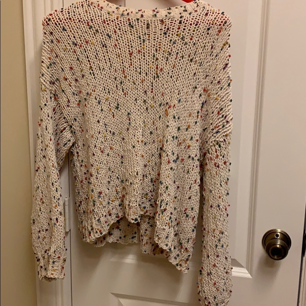 multicolored knitted sweater